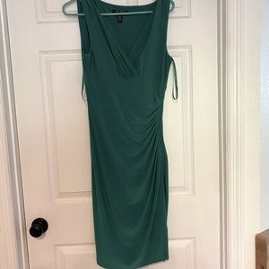 Lauren by Ralph Lauren kelly green faux wrap midi length cocktail dress